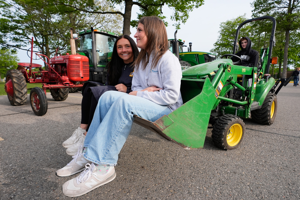 Tractor Day at a Michigan high school