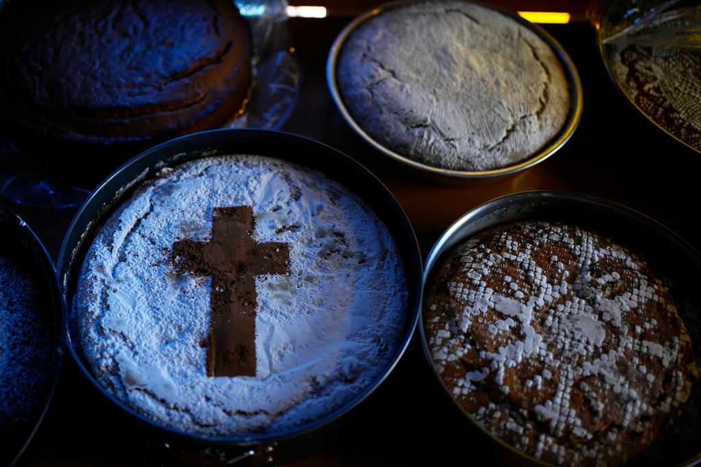 In Greece, people bring cakes for the saint of lost things